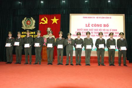 Trung đoàn 375 tổ chức Lễ xuất ngũ đối với chiến sĩ thực hiện nghĩa vụ tham gia CAND hết hạn phục vụ tại ngũ năm 2025